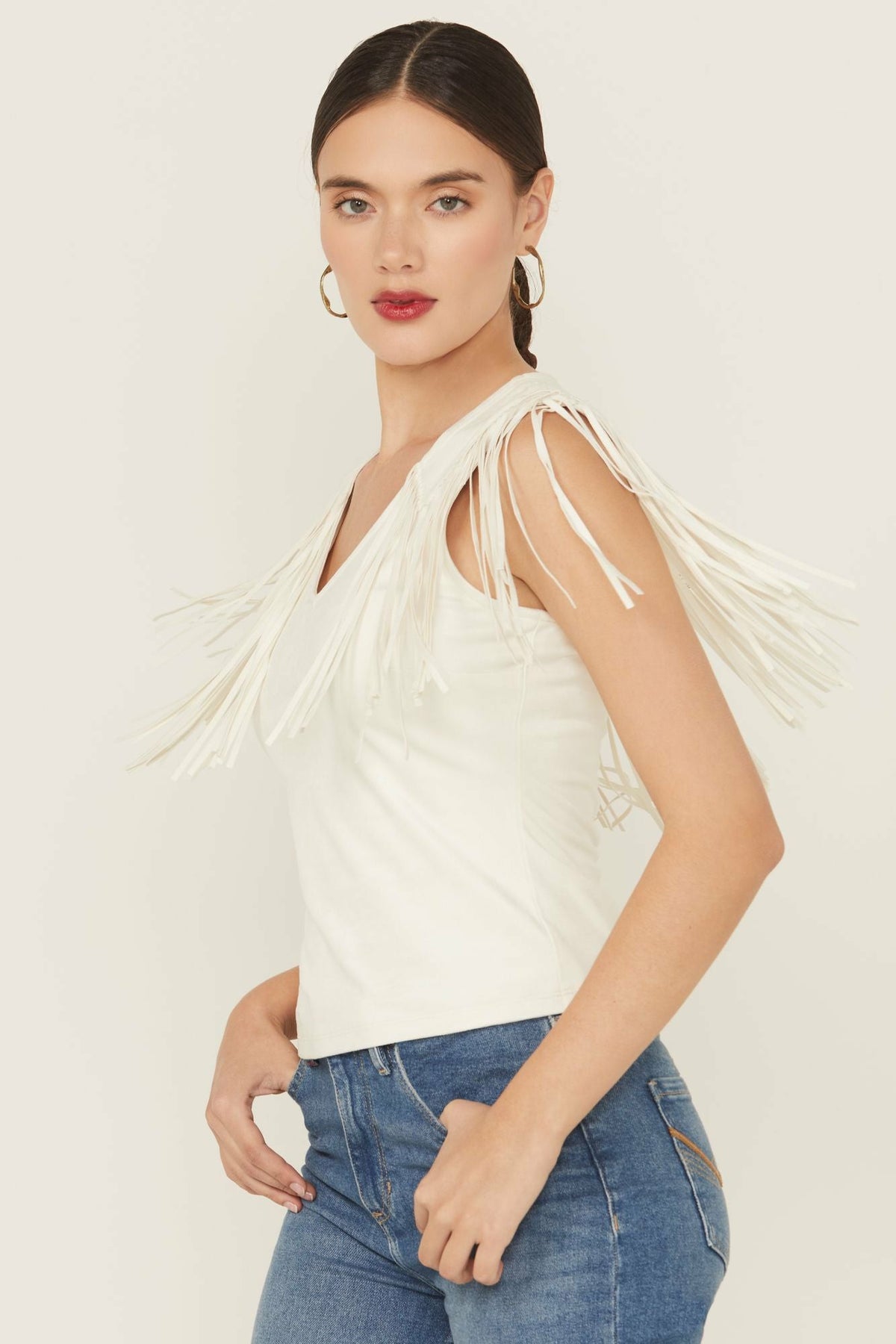 Women Lady Luck Fringe Faux Suede Top | Idyllwind