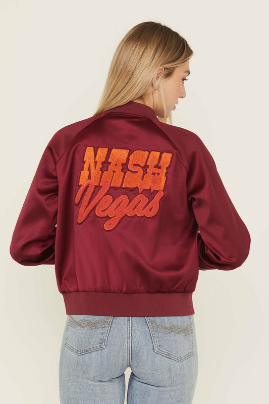 Women Nash Vegas Satin Bomber | Idyllwind