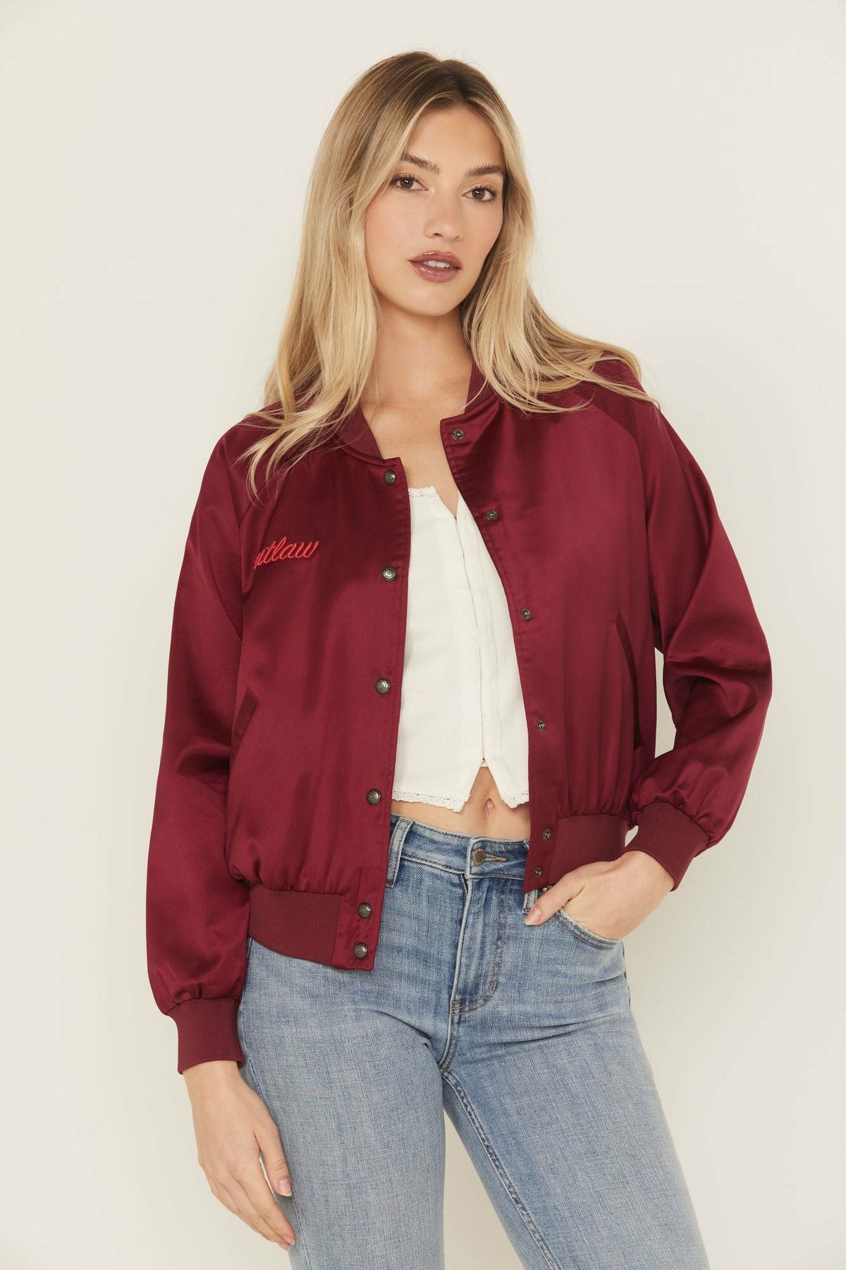 Women Nash Vegas Satin Bomber | Idyllwind