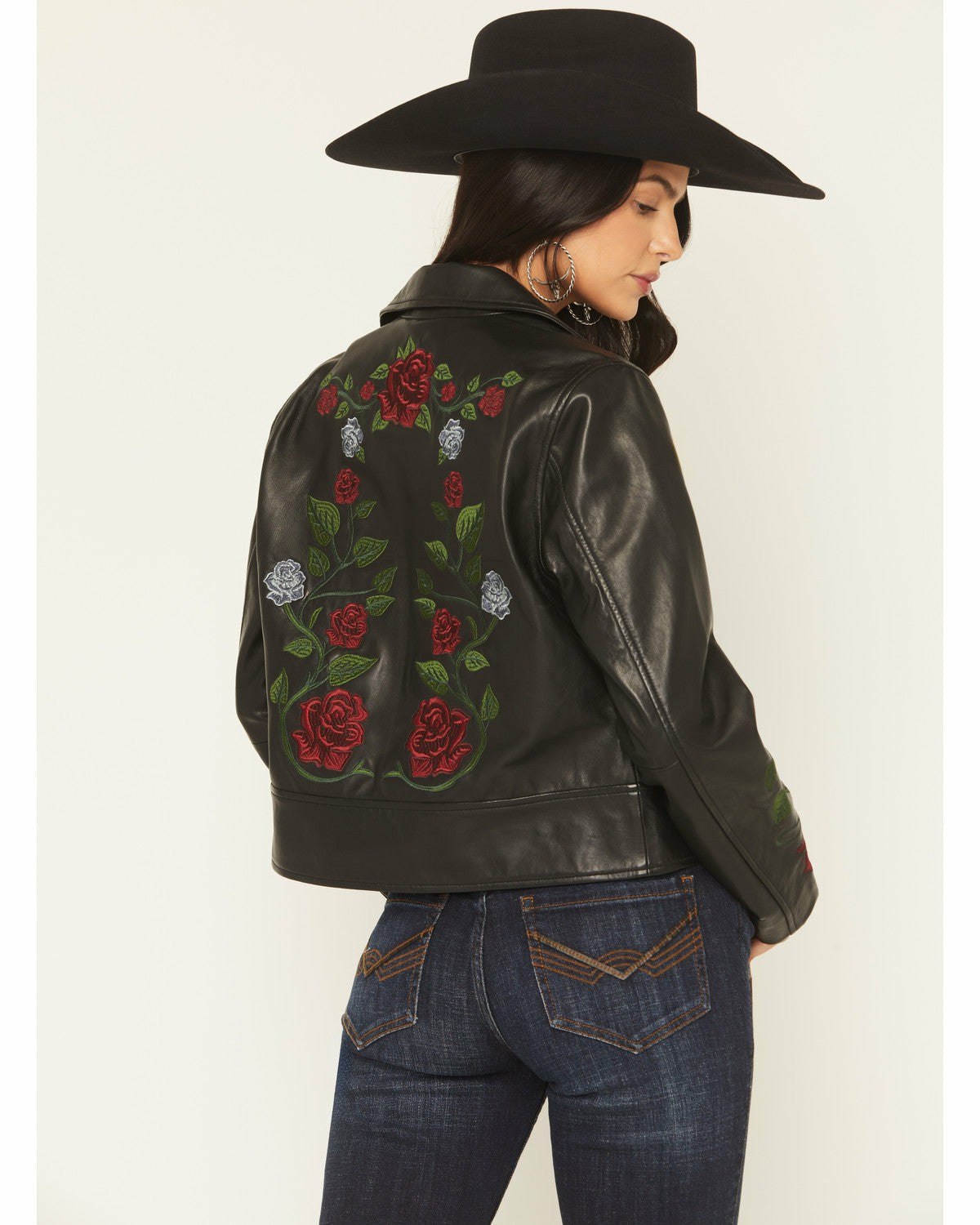 Women Glenrose Floral Leather Jacket | Idyllwind
