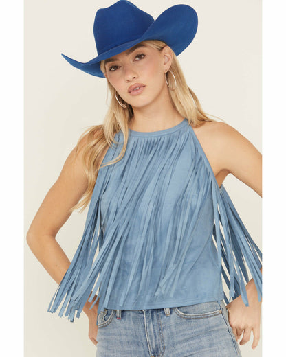 Women Madie Faux Suede Fringe Tank | Idyllwind