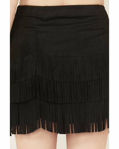 Women Lindale Faux Suede Fringe Mini Skirt | Idyllwind