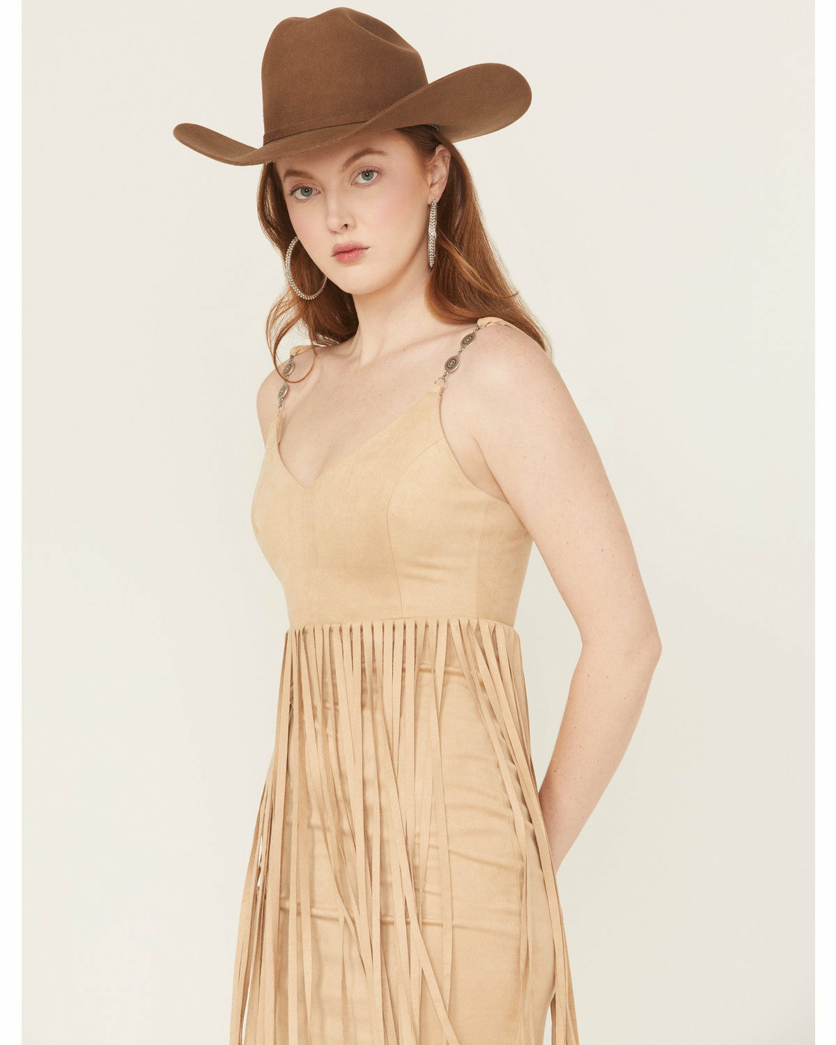 Women Ramsey Concho Trim Faux Suede Mini Dress | Idyllwind