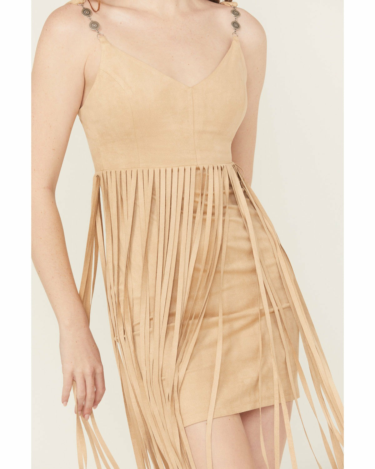Women Ramsey Concho Trim Faux Suede Mini Dress | Idyllwind