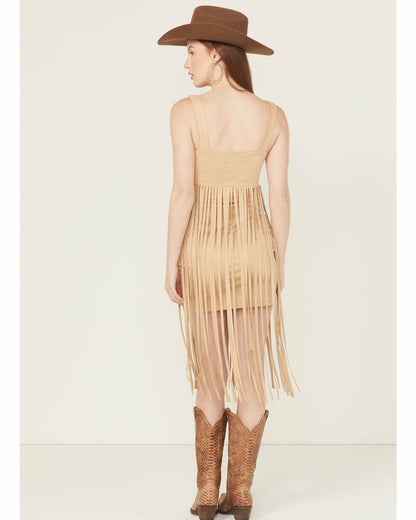Women Ramsey Concho Trim Faux Suede Mini Dress | Idyllwind