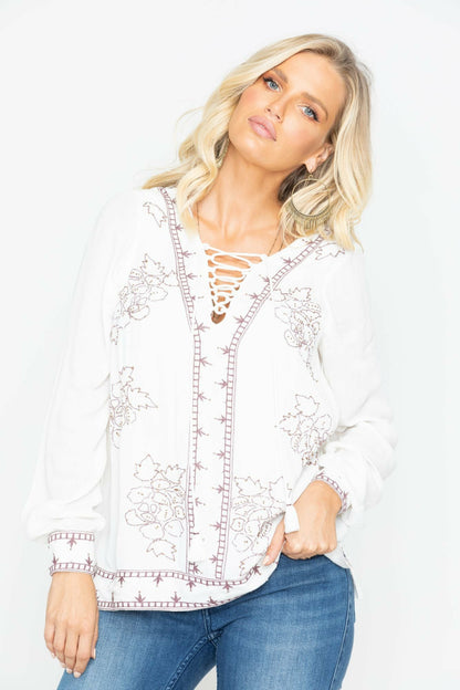 Women Homegrown Lace Up Tunic Top | Idyllwind