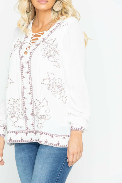 Women Homegrown Lace Up Tunic Top | Idyllwind