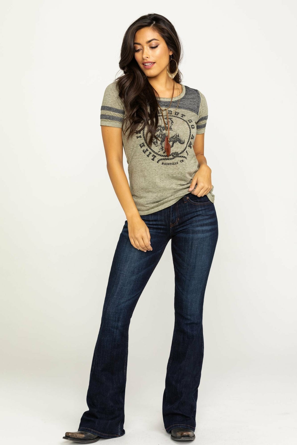 Women Dark Wash Whiskey Debbie Bootcut Jeans | Idyllwind