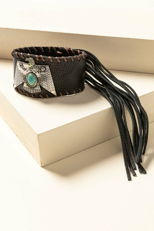 Women Thunderbird Leather Cuff Bracelet | Idyllwind