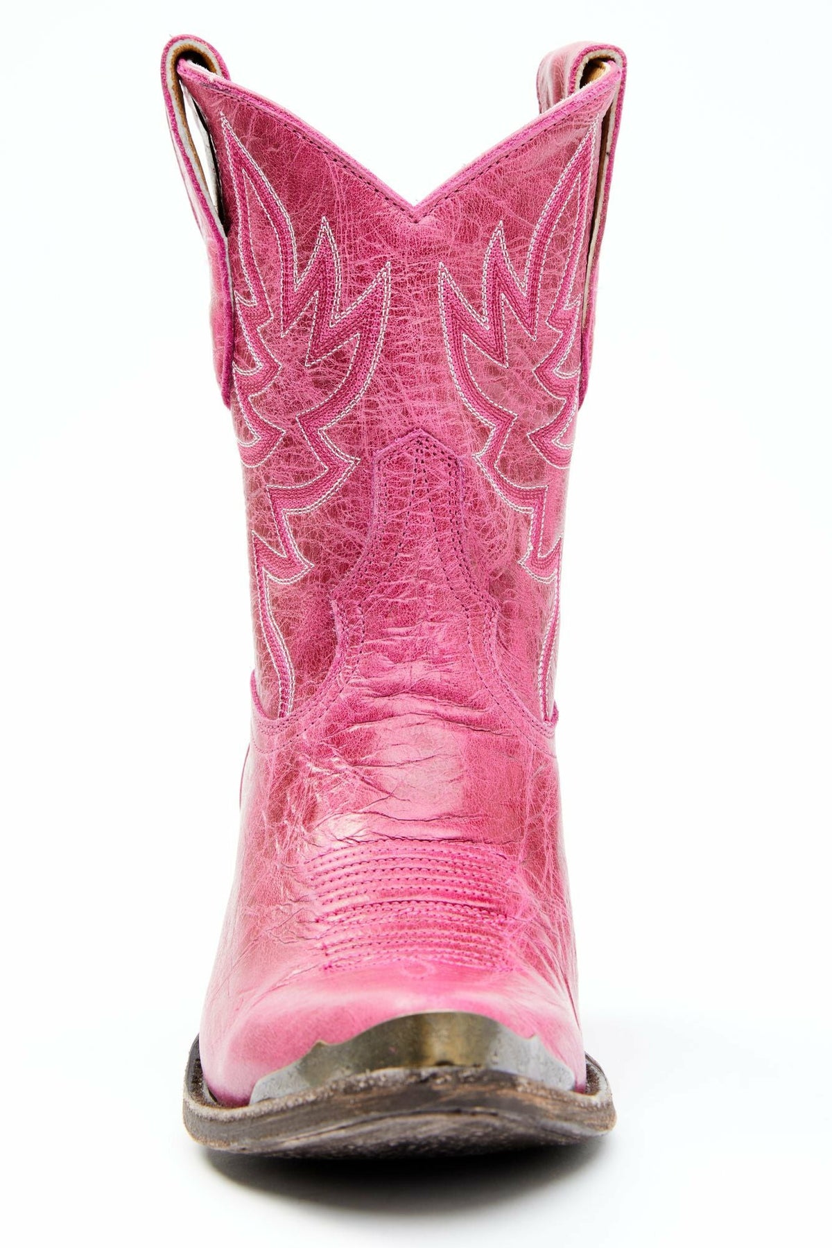 Women Wheels Pink Leather Western Booties - Round Toe | Idyllwind
