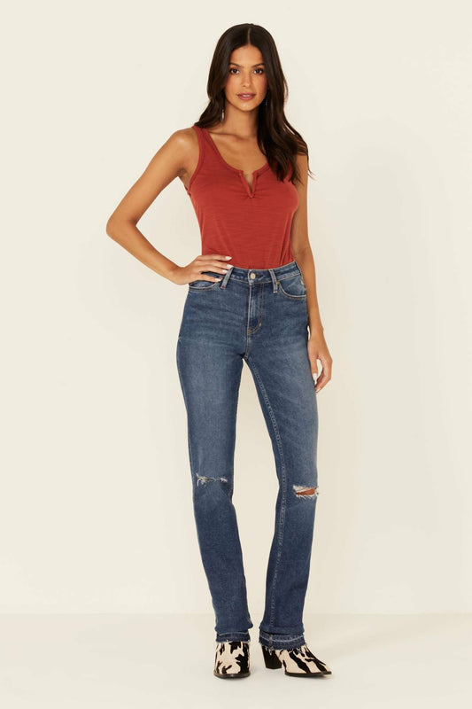 Women Going Places Dark Wash Straight Leg Jeans | Idyllwind