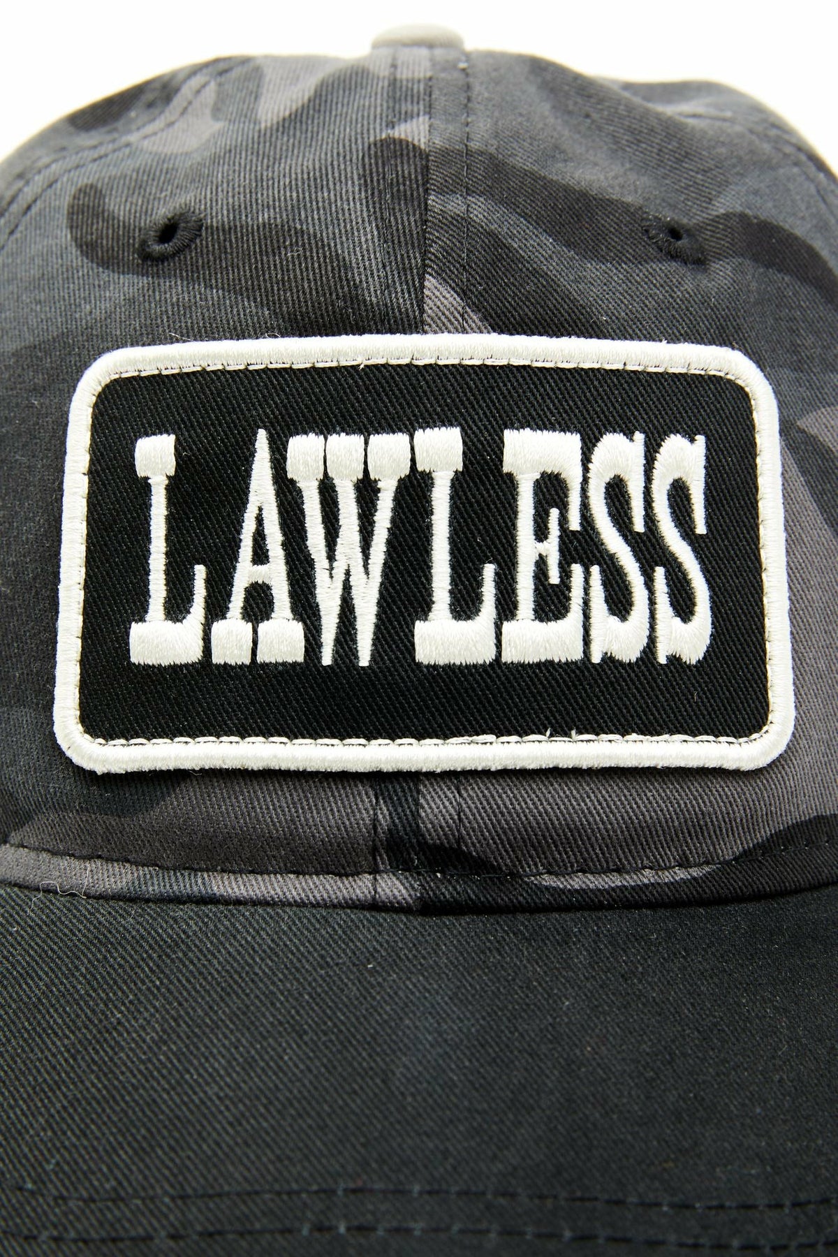 Women Lawless Patch Camo Print Baseball Hat | Idyllwind