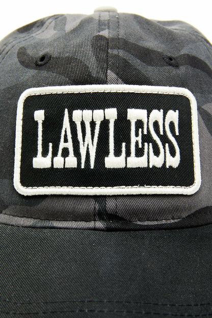 Women Lawless Patch Camo Print Baseball Hat | Idyllwind