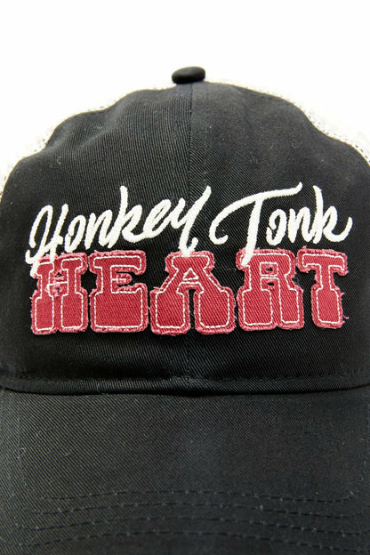 Women Honky Tonk Heart Embroidered Mesh-Back Baseball Hat | Idyllwind