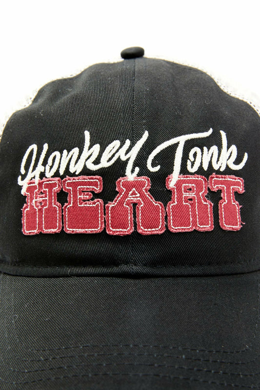 Women Honky Tonk Heart Embroidered Mesh-Back Baseball Hat | Idyllwind