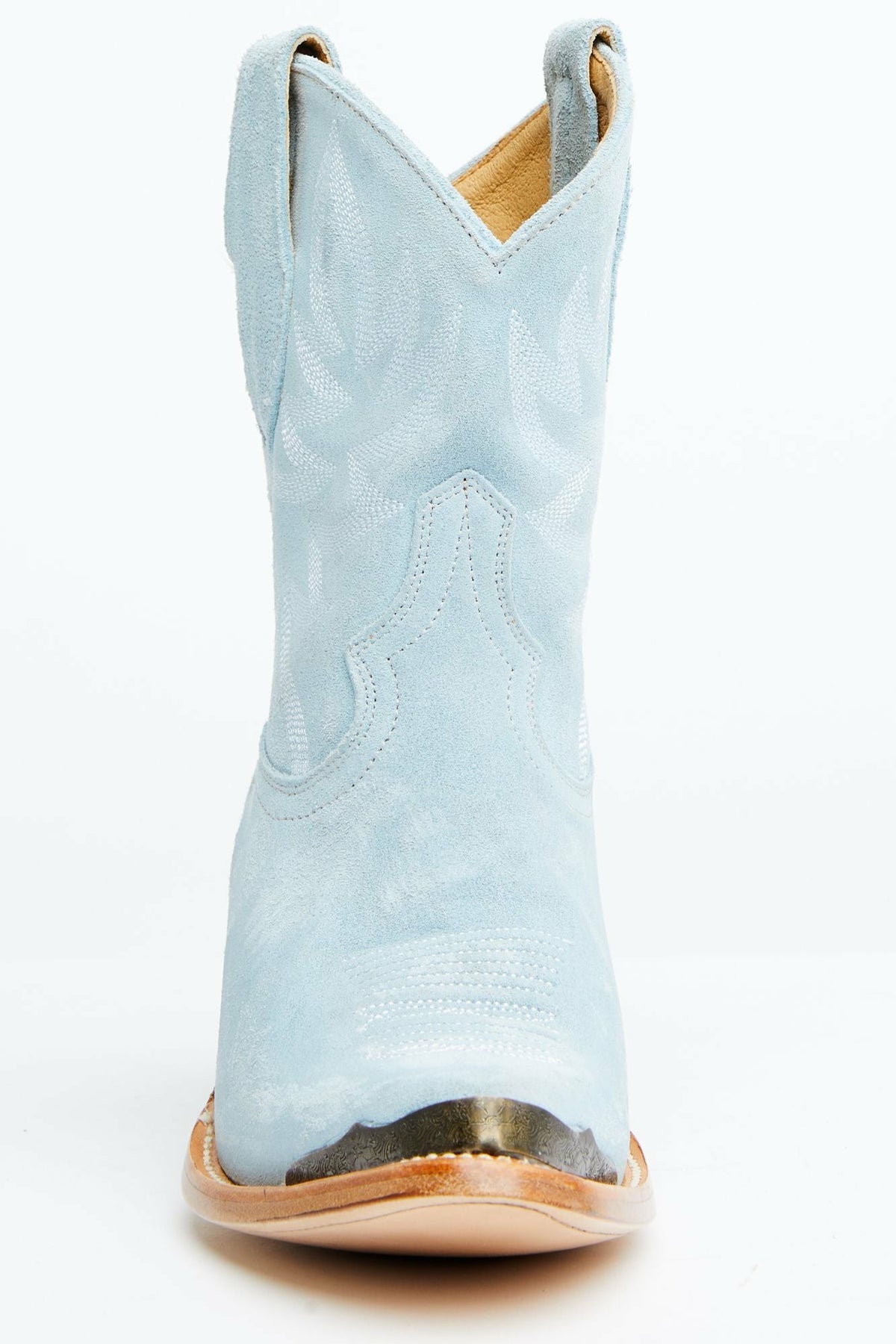 Women Wheels Blue Suede Western Booties - Round Toe | Idyllwind