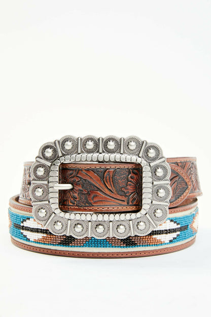 Women Genuine Leather Windriver Seed Bead Belt | Idyllwind