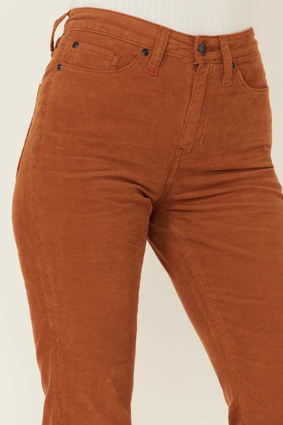 Women Pecan High Rise Flare Stretch Corduroy Jeans | Idyllwind