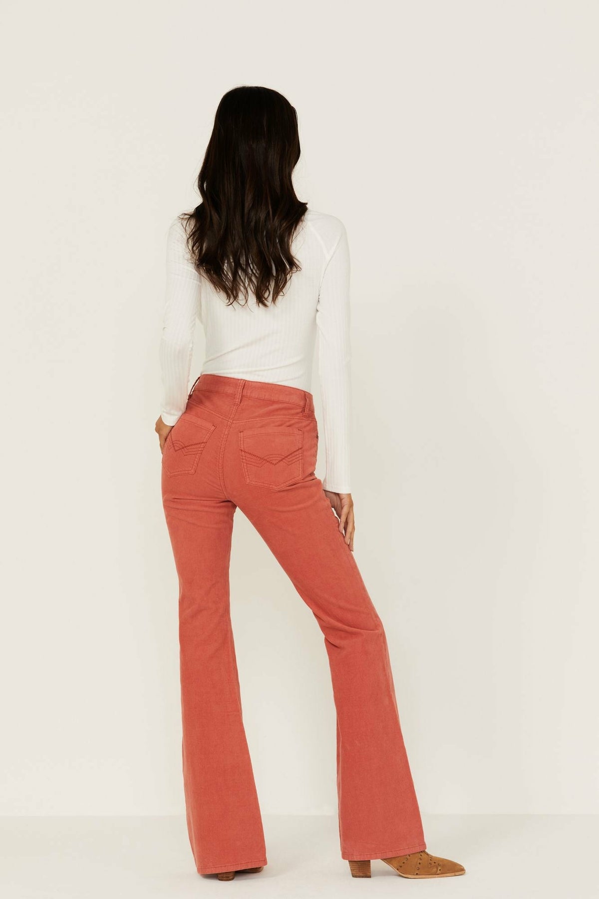 Women High Risin' Hot Sauce Stretch Signature Back Pockets Flare Corduroy Jeans | Idyllwind