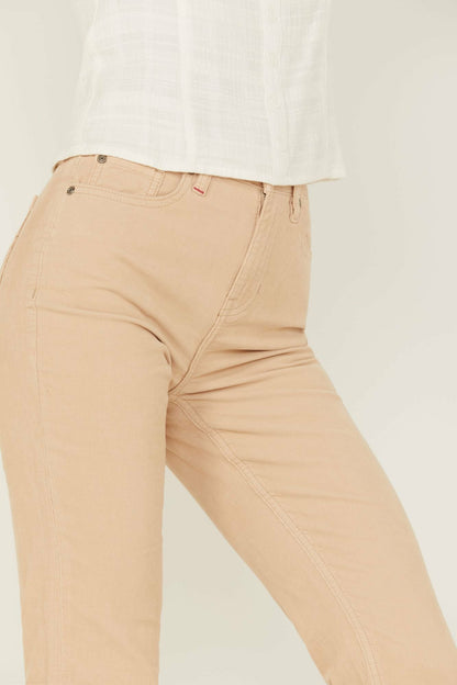 Women High Risin' Irish Cream Signature Back Pockets Corduroy Flare Jeans | Idyllwind