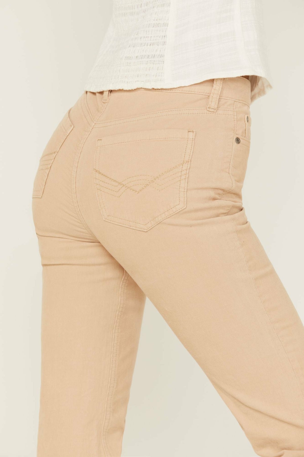Women High Risin' Irish Cream Signature Back Pockets Corduroy Flare Jeans | Idyllwind