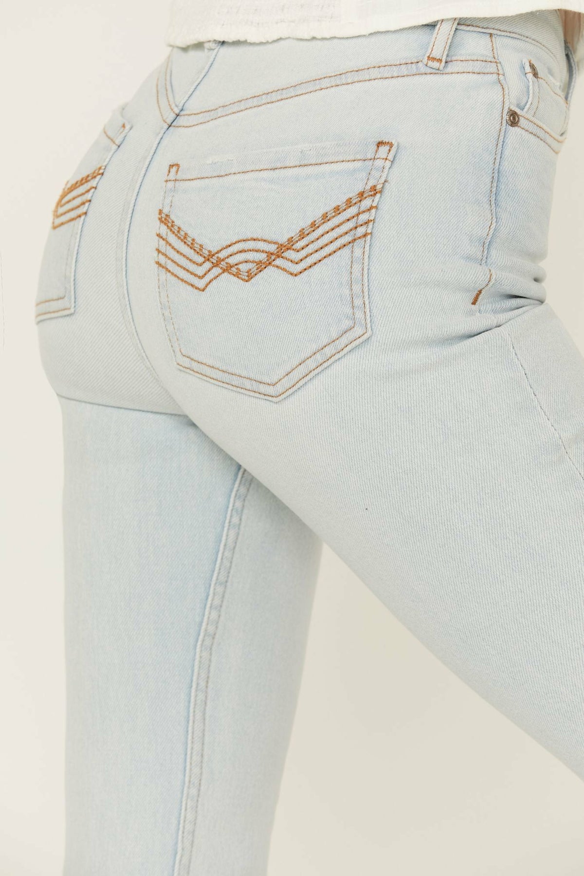 Women High Risin' Sunglow Wash Distressed Knee Flare Jeans | Idyllwind