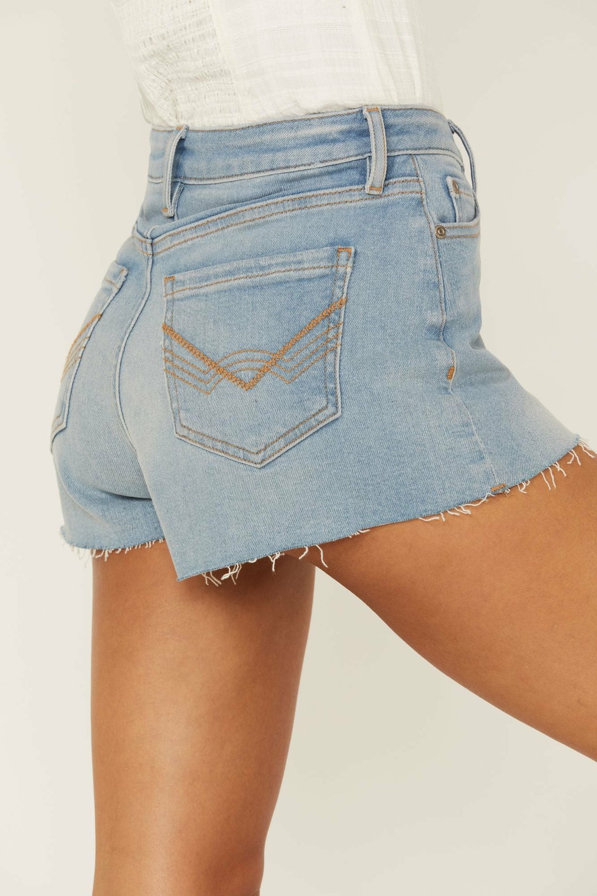 Women High Risin' Wichita Wash Raw Edge Hem Denim Shorts | Idyllwind