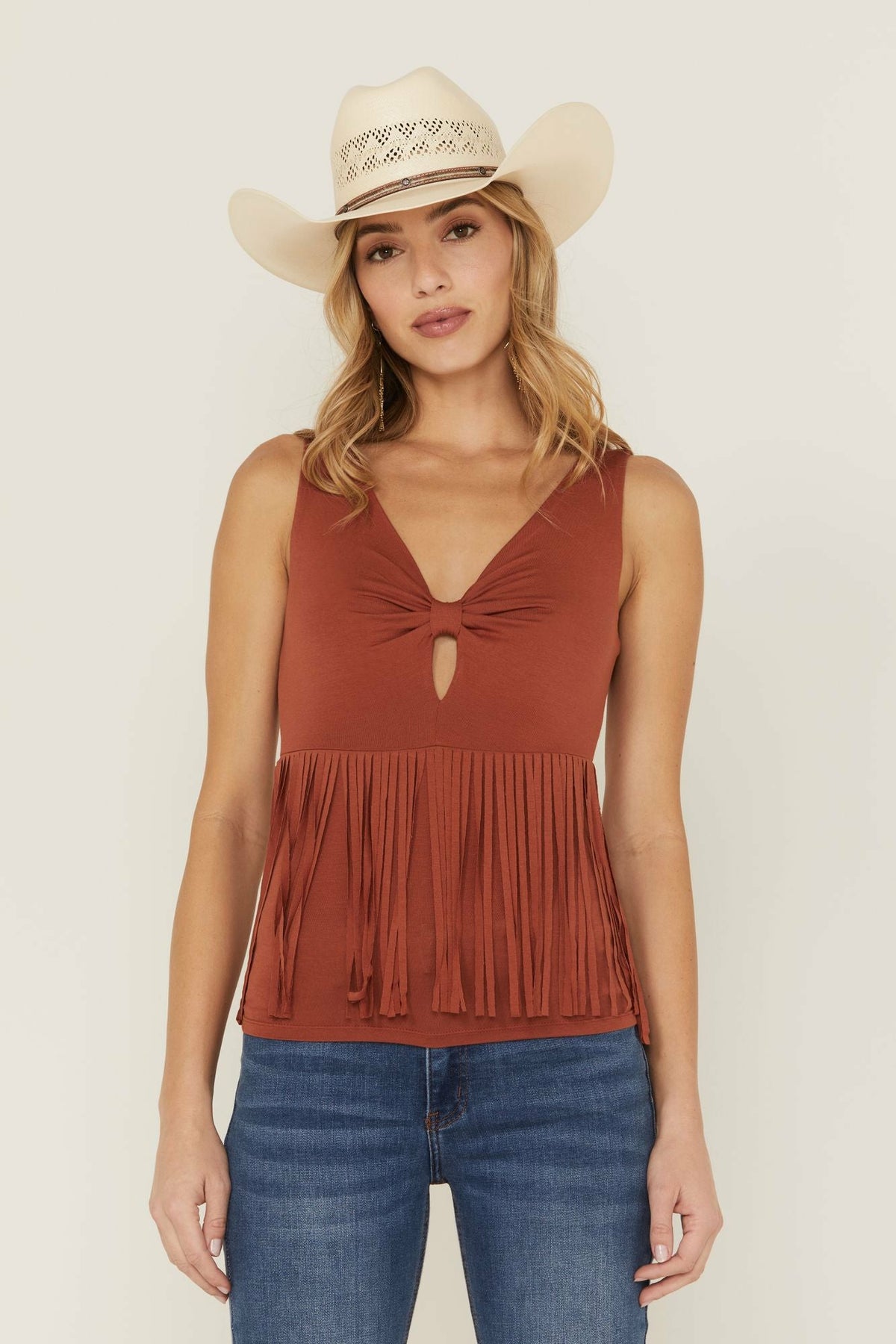 Women Bluebell Twist & Fringe Top | Idyllwind