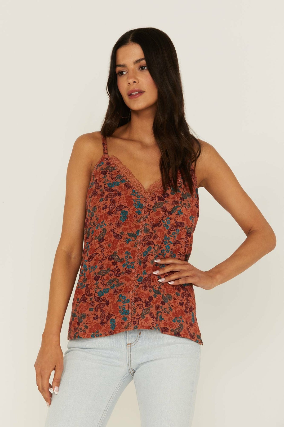 Women Lurex Little Lace Tank Top | Idyllwind