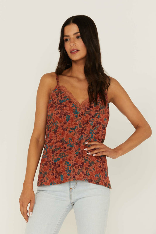 Women Lurex Little Lace Tank Top | Idyllwind