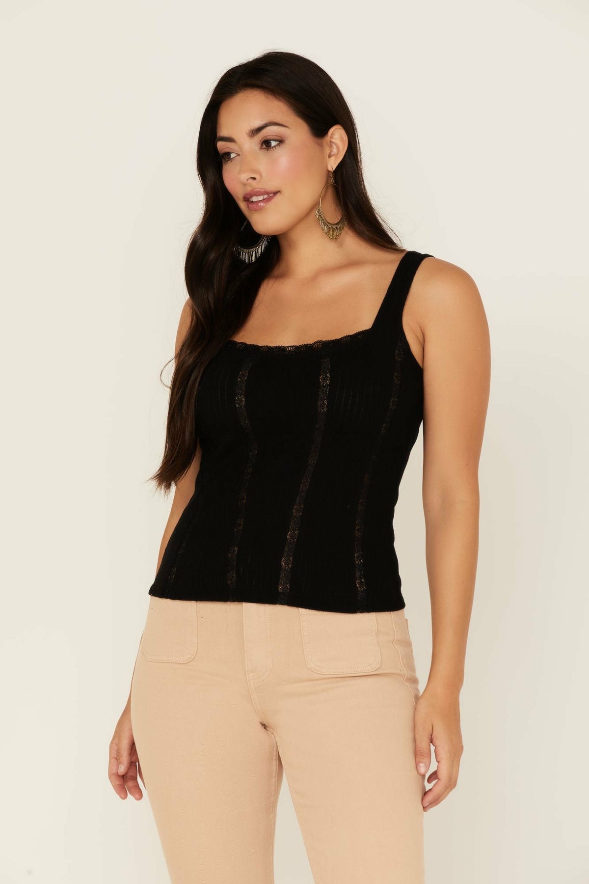Women Sparrow Pointelle Rib Lace Tank Top | Idyllwind