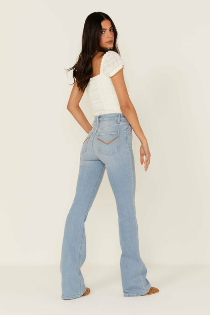 Women Light Wash Laredo High Rise Rebel Bootcut Jeans | Idyllwind