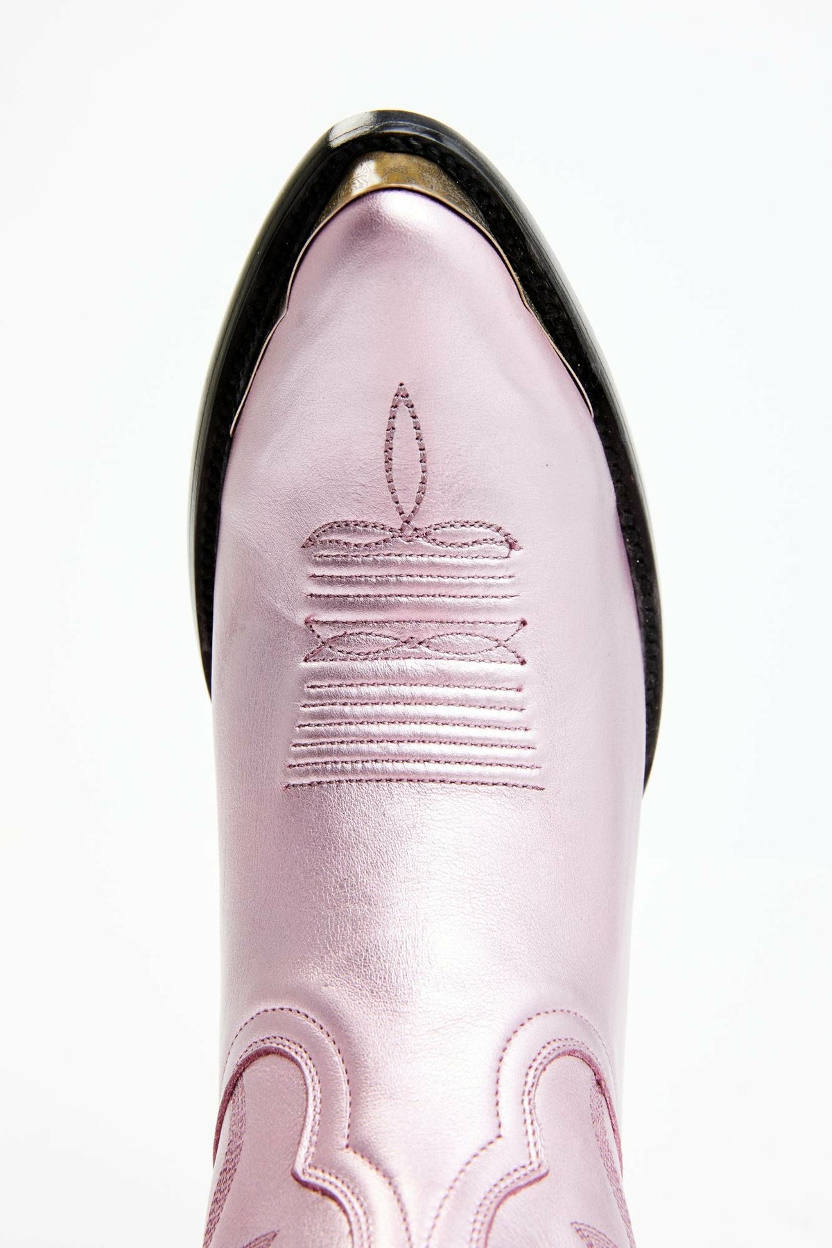 Women Tickled Metallic Pink Leather Fashion Western Booties - Round Toe | Idyllwind