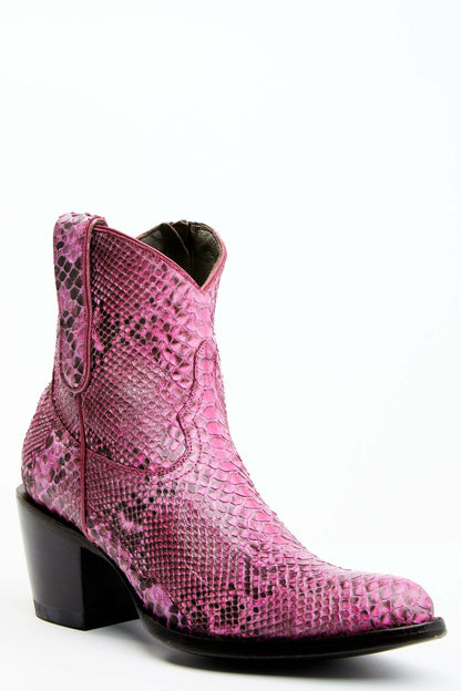Women Exotic Python Western Bootie - Round Toe | Idyllwind