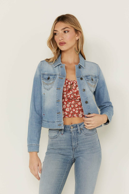 Women Signature Classic Grapevine Wash Denim Jacket | Idyllwind