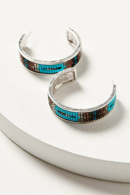 Women Cheshire Beaded Hoop Earrings | Idyllwind