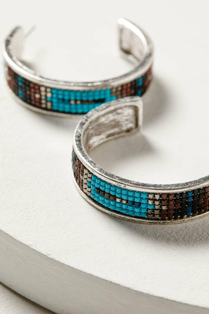 Women Cheshire Beaded Hoop Earrings | Idyllwind