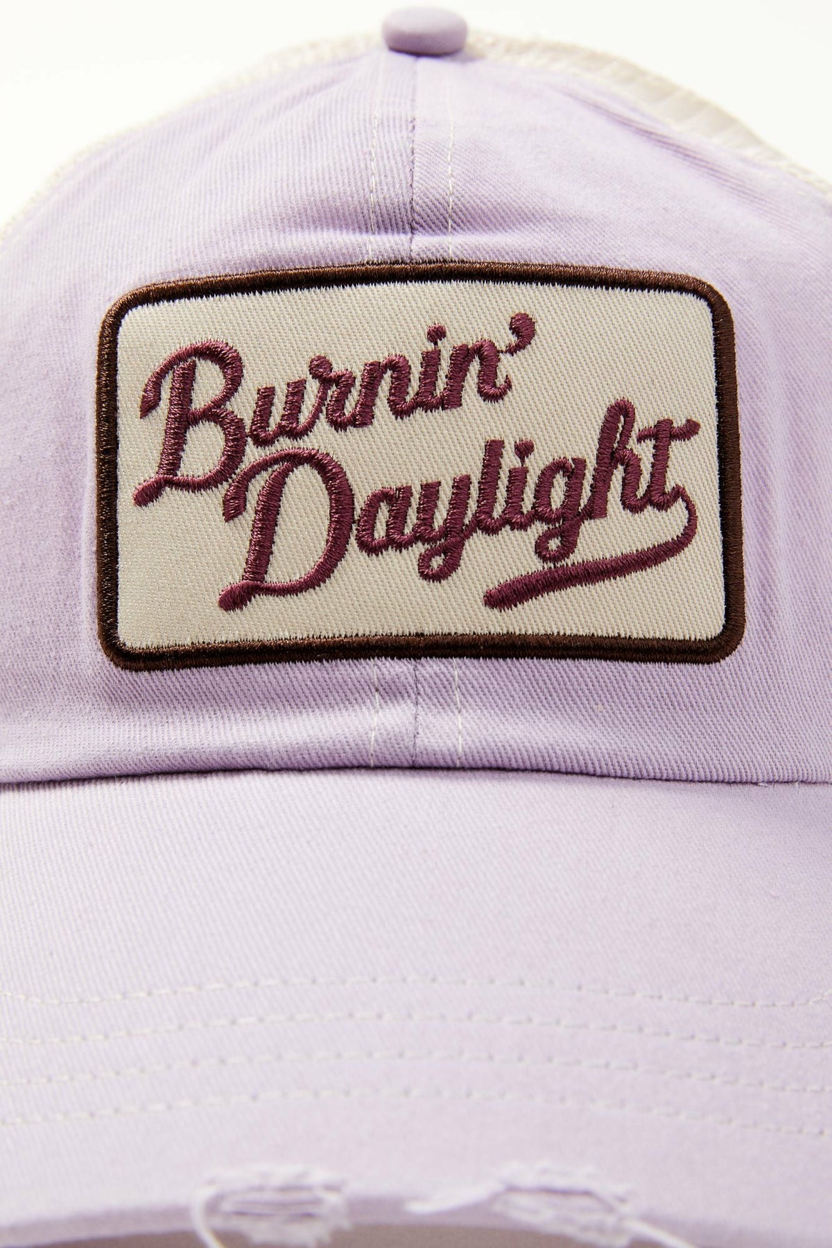 Women Burnin' Daylight Distressed Mesh Back Baseball Hat | Idyllwind