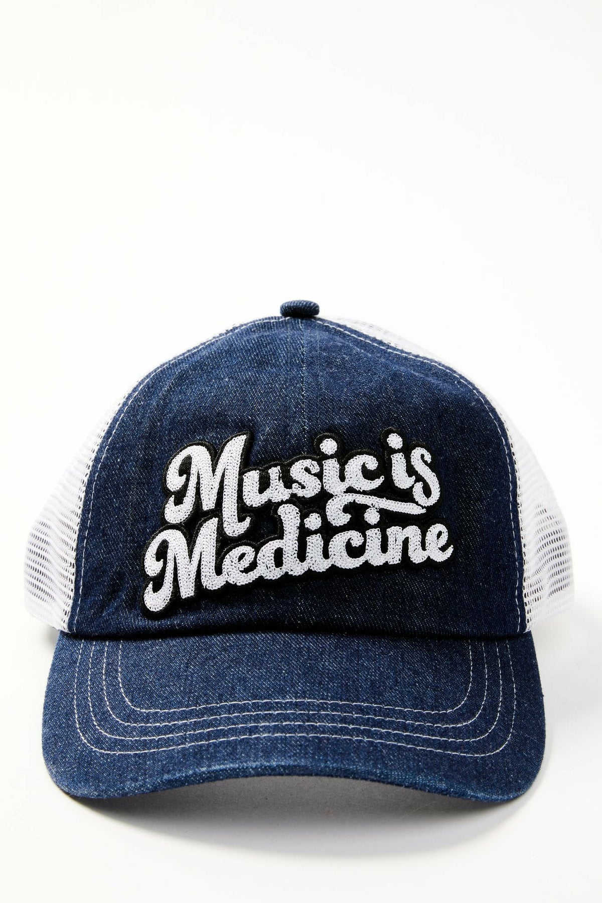 Women Music Is Medicine Embroidered Mesh Back Ball Cap | Idyllwind