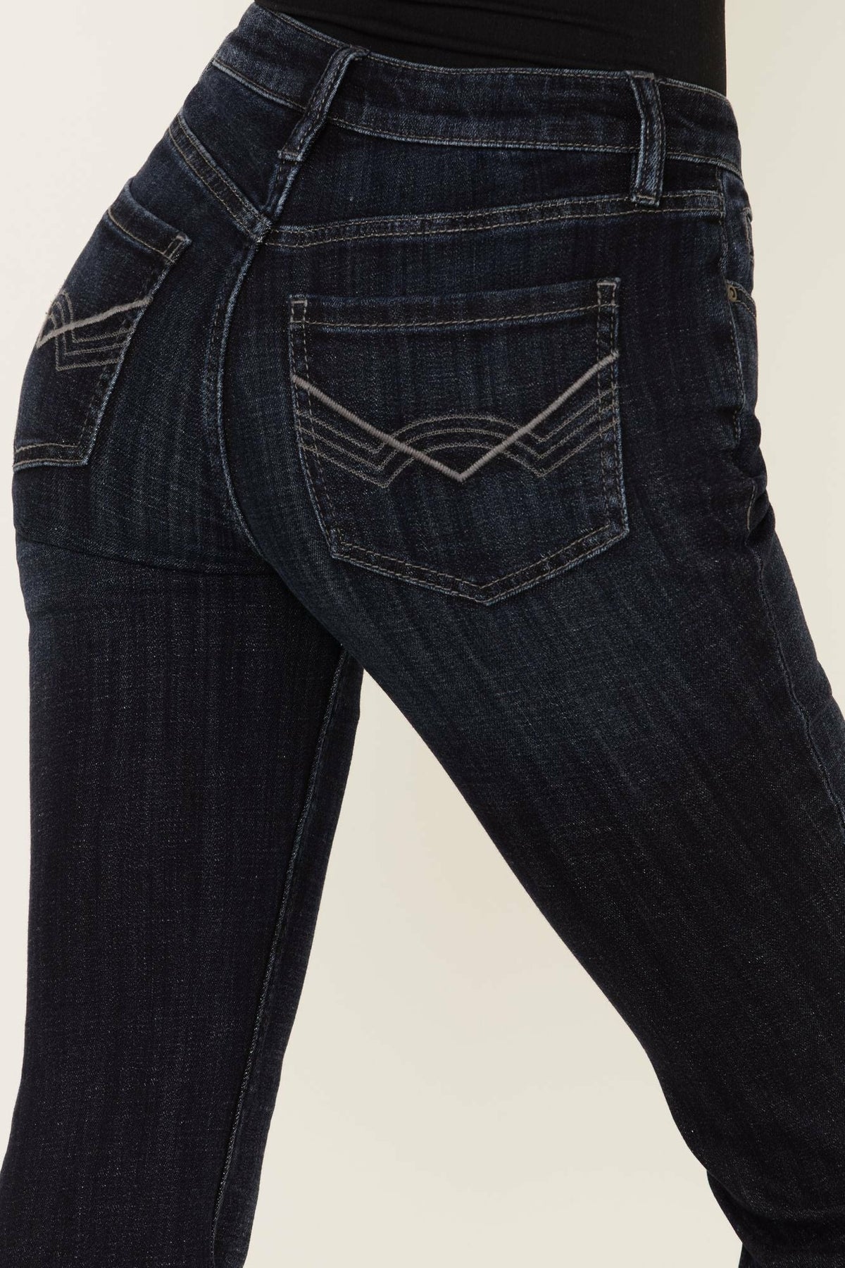 Women Hickory Place Dark Wash High Risin' Slit Bootcut Jeans | Idyllwind