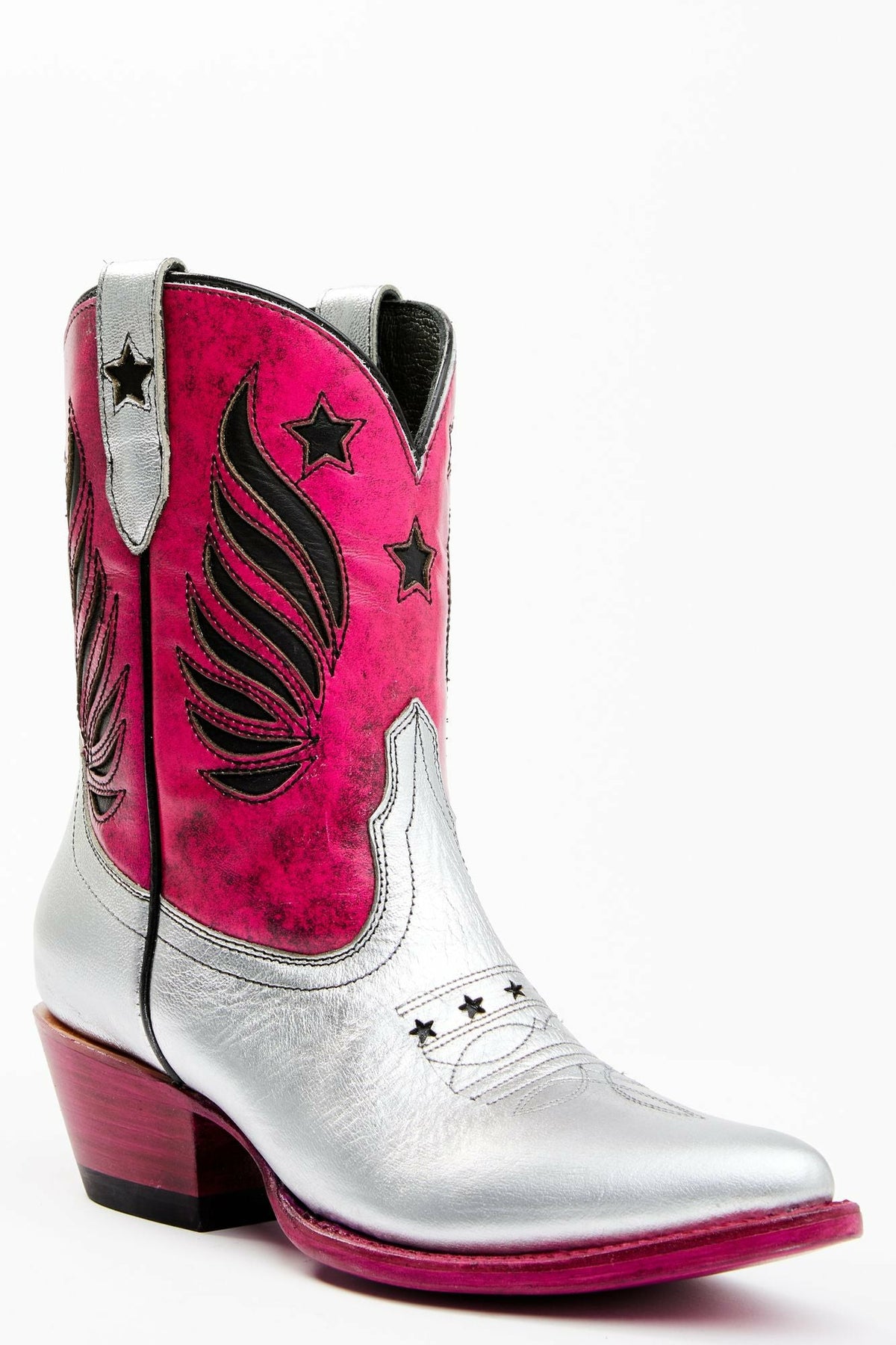 Women Metallic Star Inlay Roadie Western Booties - Round Toe | Idyllwind