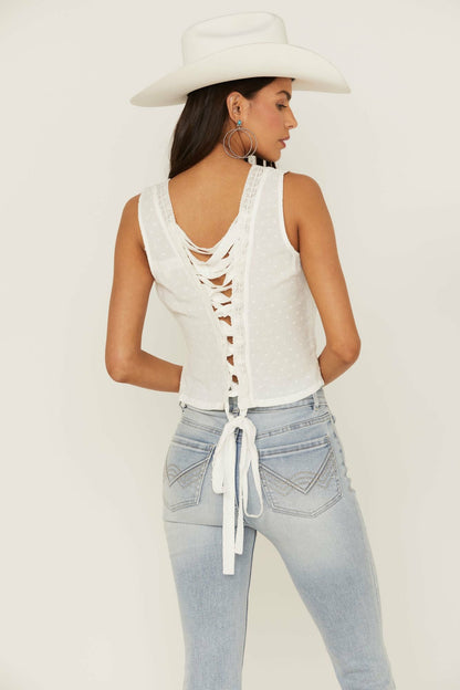 Women Quail Ridge Lace Back Tank Top | Idyllwind