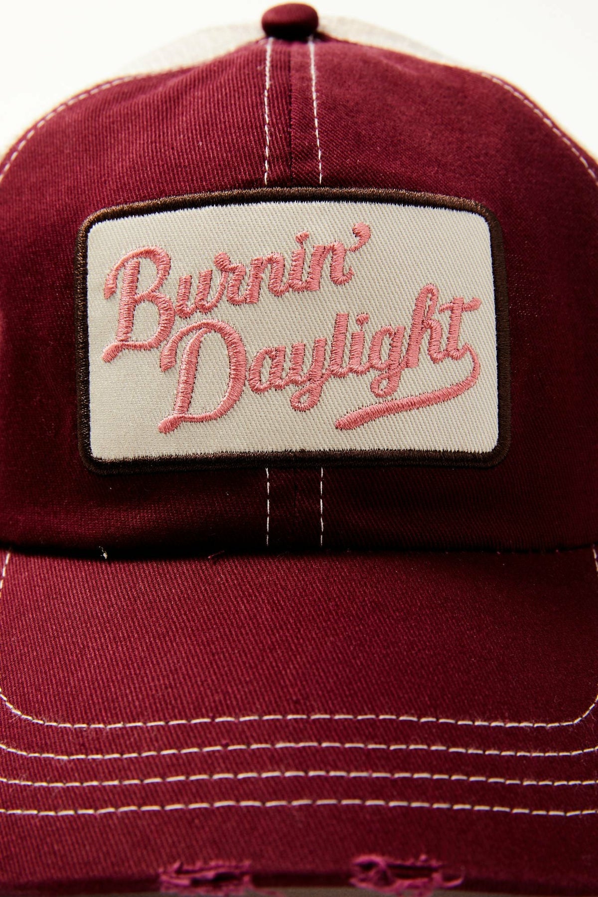 Women Burnin' Daylight Distressed Mesh Back Baseball Hat | Idyllwind
