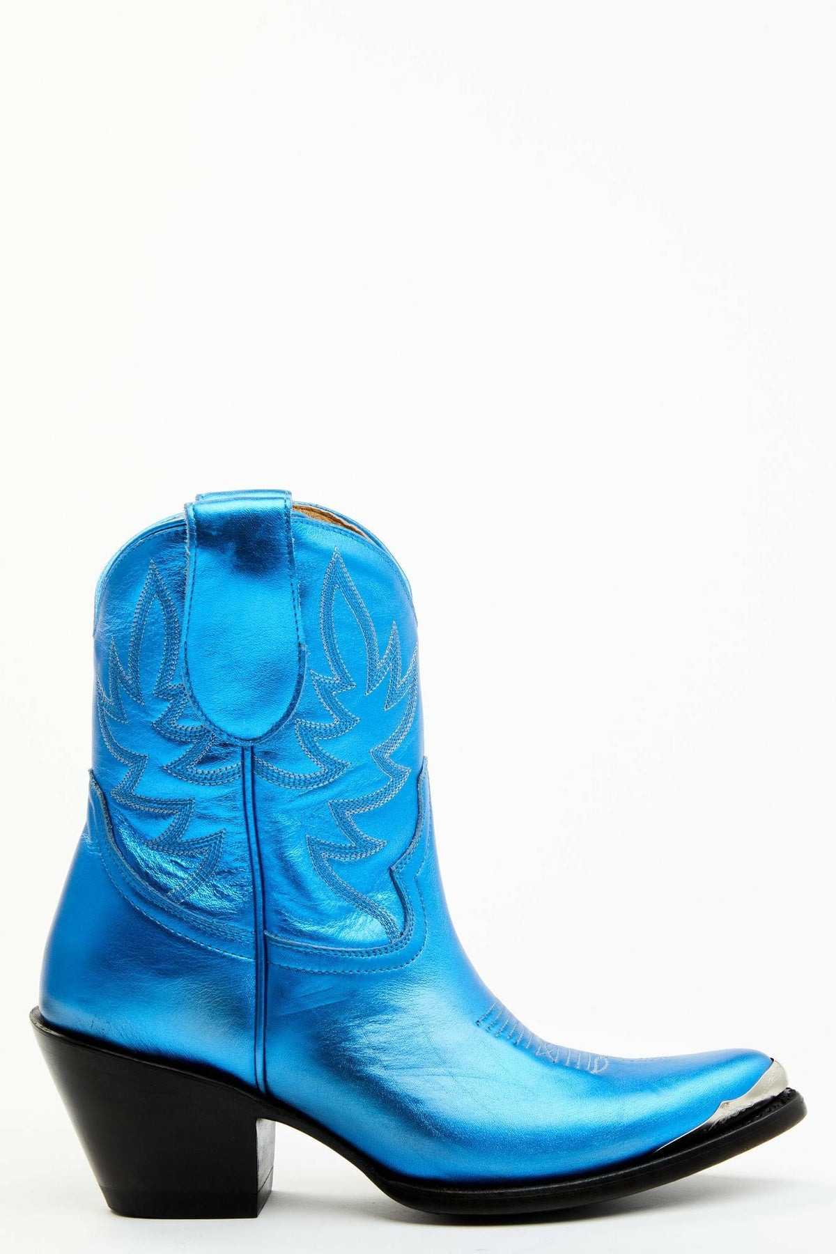 Women Wheels Metallic Royale Leather Western Booties - Round Toe | Idyllwind