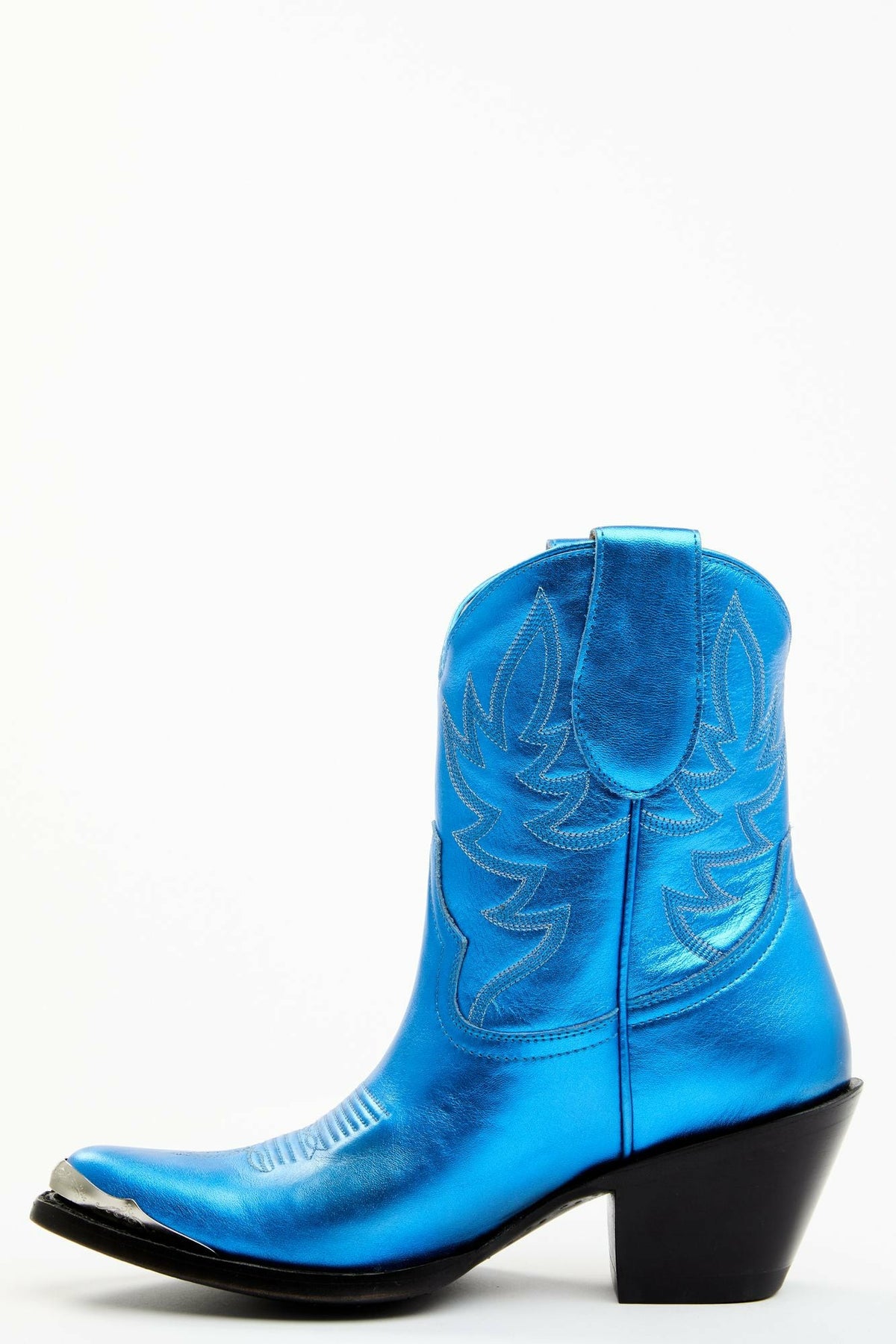 Women Wheels Metallic Royale Leather Western Booties - Round Toe | Idyllwind