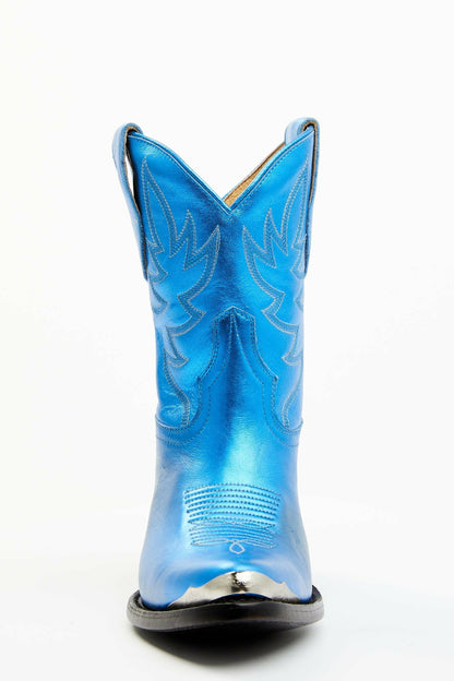 Women Wheels Metallic Royale Leather Western Booties - Round Toe | Idyllwind