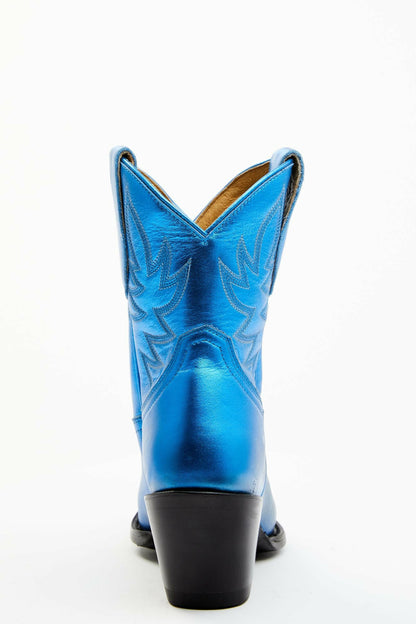 Women Wheels Metallic Royale Leather Western Booties - Round Toe | Idyllwind