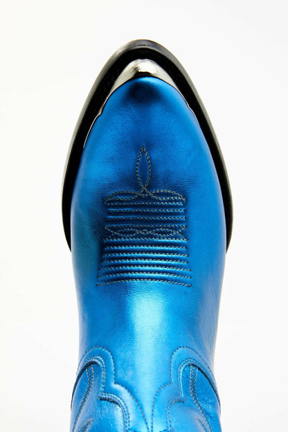 Women Wheels Metallic Royale Leather Western Booties - Round Toe | Idyllwind