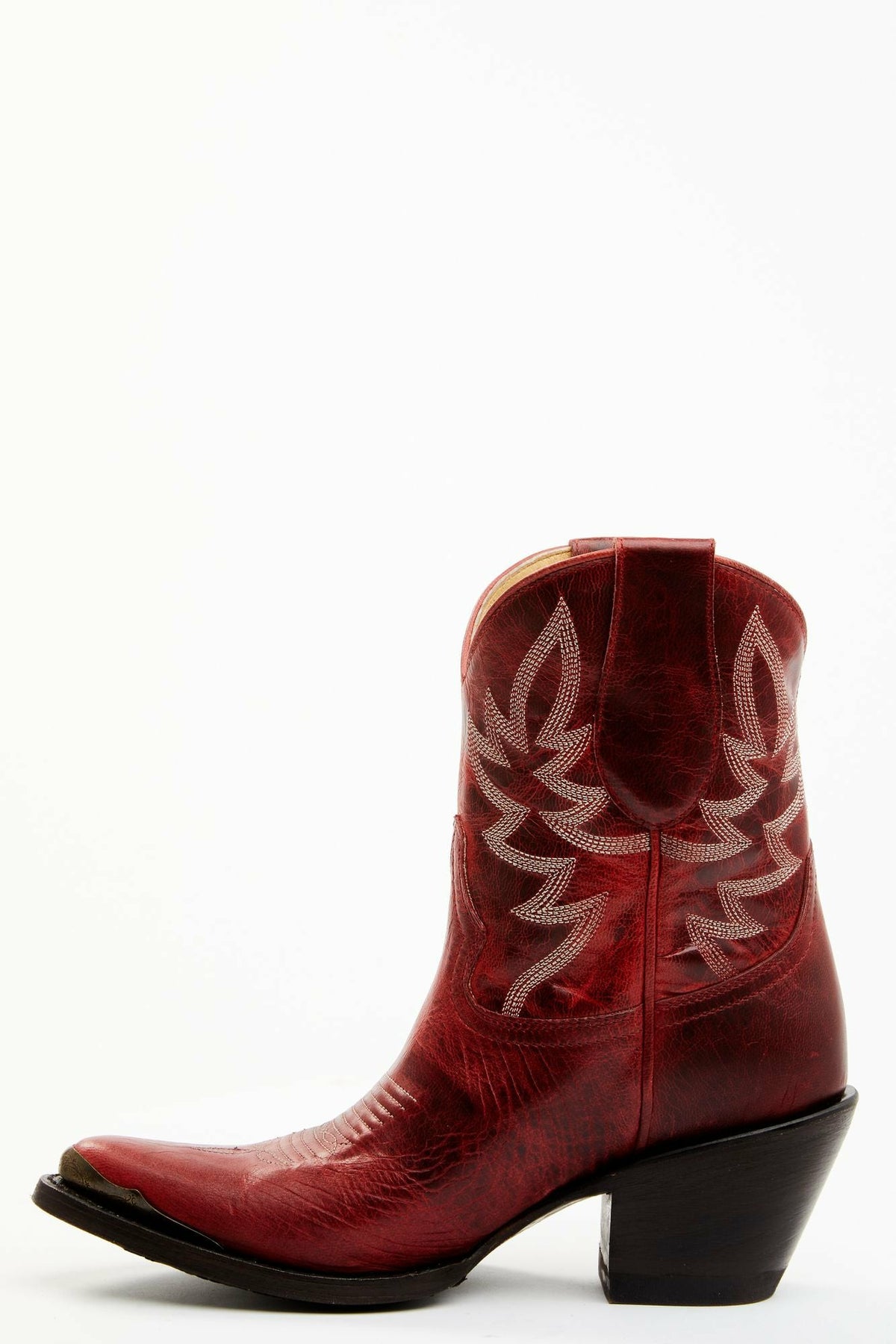 Women Wheels Red Leather Western Booties - Round Toe | Idyllwind