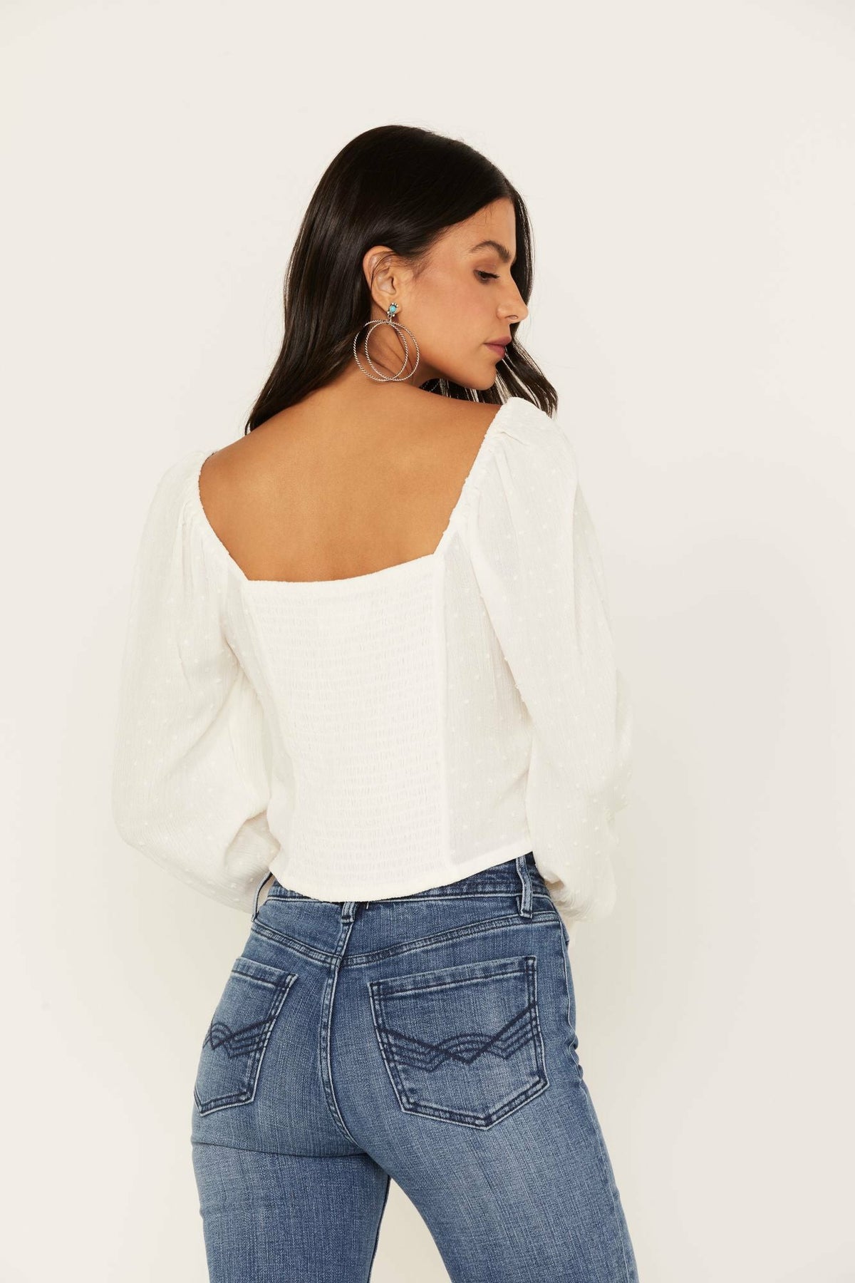 Women Swiss Dot Lace Poet Top | Idyllwind